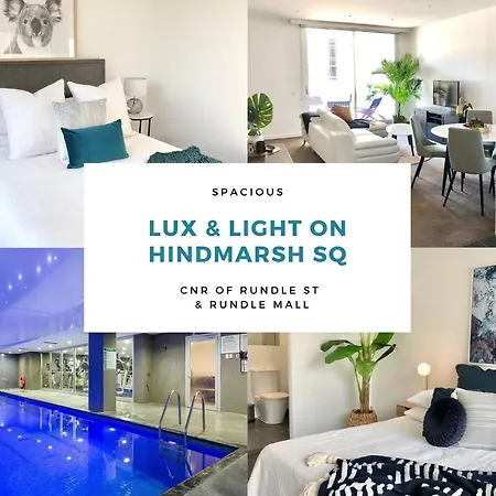 Lux 2Br Apt On Hindmarsh Sq-Pool-Gym-Sauna-Parking Adelaide Exterior photo